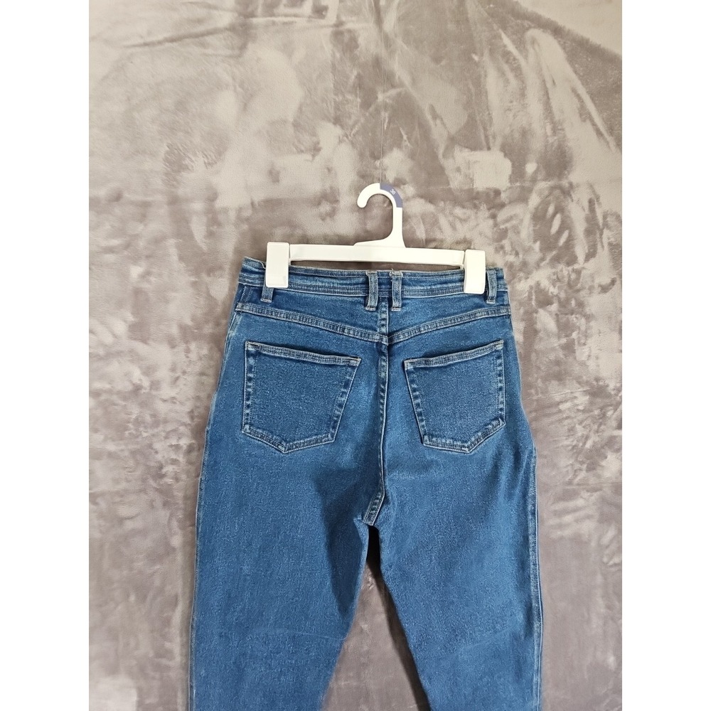 Bill Blass Women Blue Vtg High Waisted Mom Jeans Petite Medium Tapered Leg Sz 8 - Picture 10 of 11